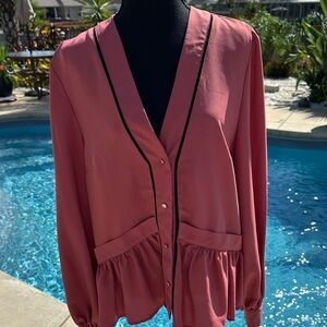 Elegant Pink Women's Top Shop Blouse